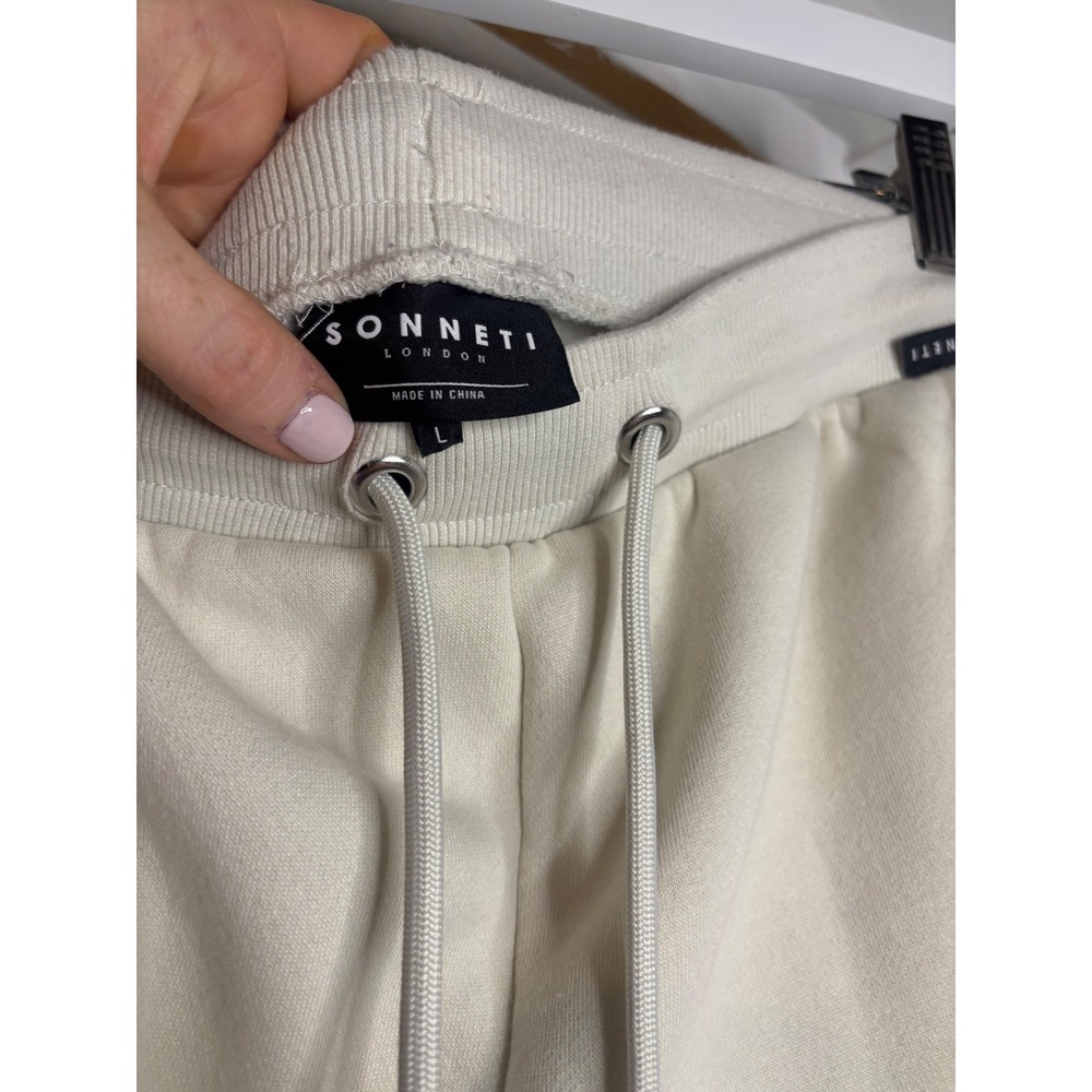 Sonneti London Cream Joggers Off White Lounge Sweatpants Large - Picture 2 of 6
